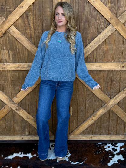 The Chenille Sweater *Blue