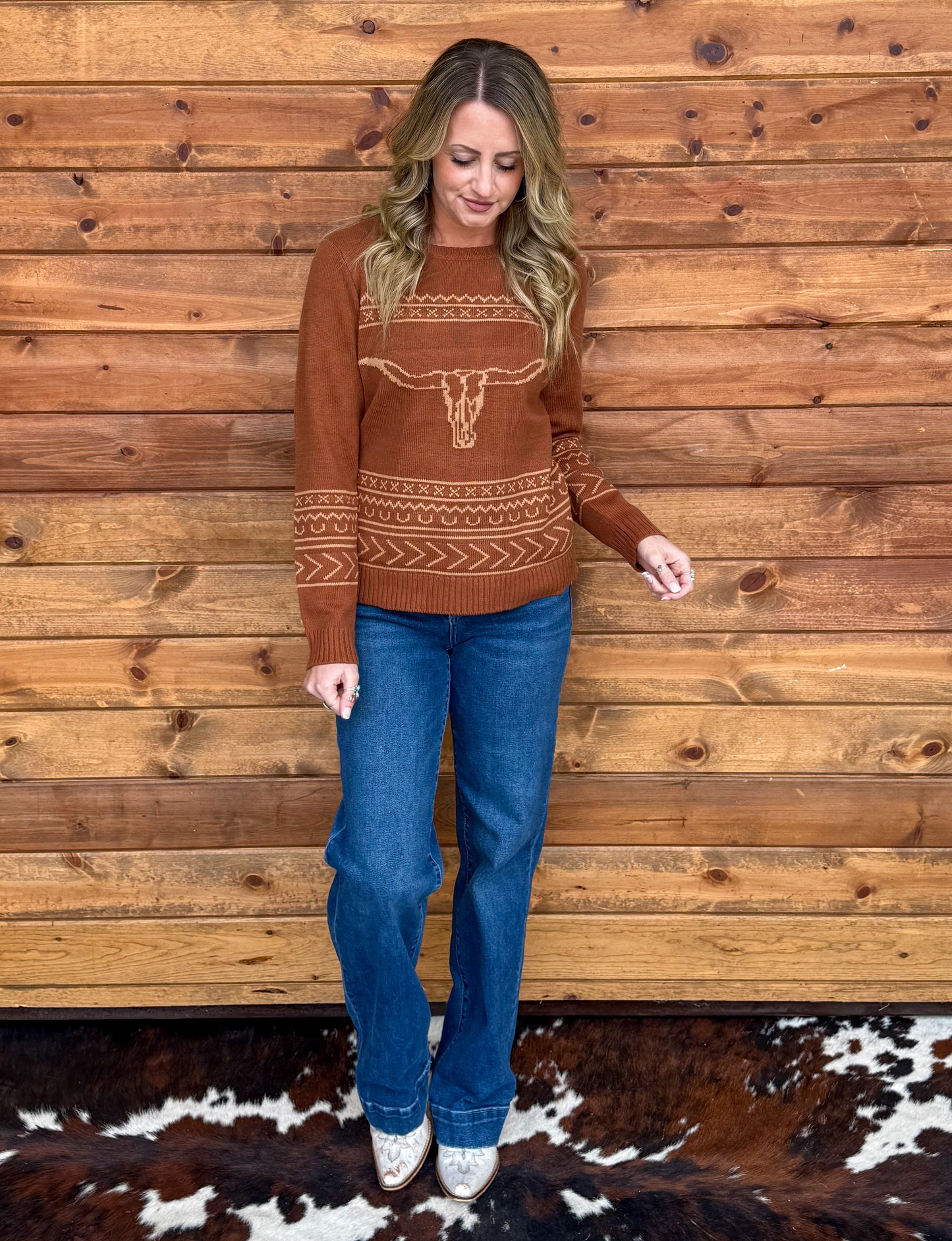 Longhorn Sweater *Cinnamon