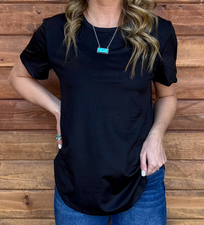 Swanky Leather Top *Midnight