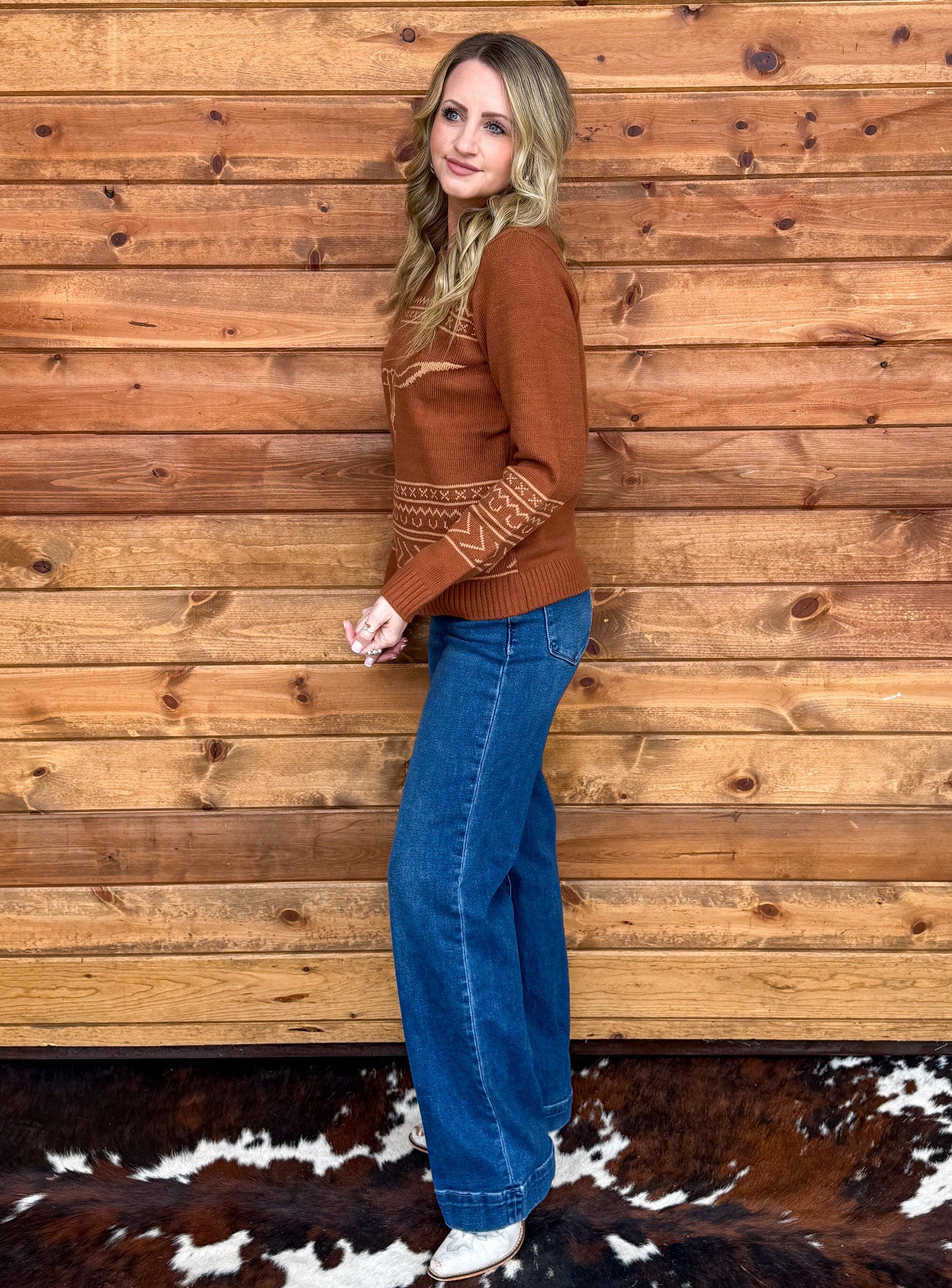 Longhorn Sweater *Cinnamon