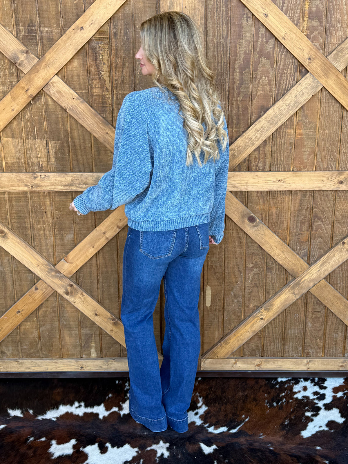 The Chenille Sweater *Blue