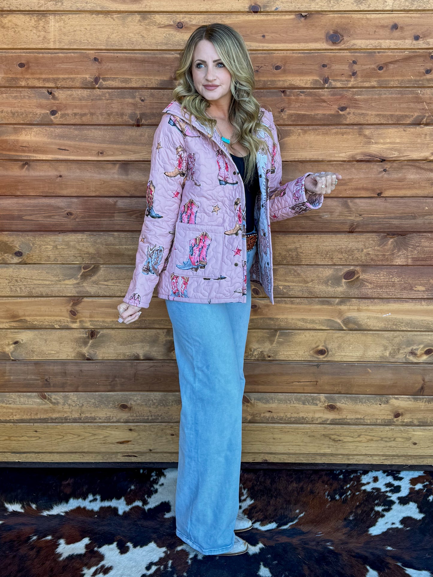 Cowgirl Boots Quilted Jacket