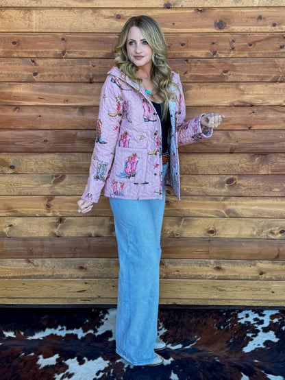 Cowgirl Boots Quilted Jacket