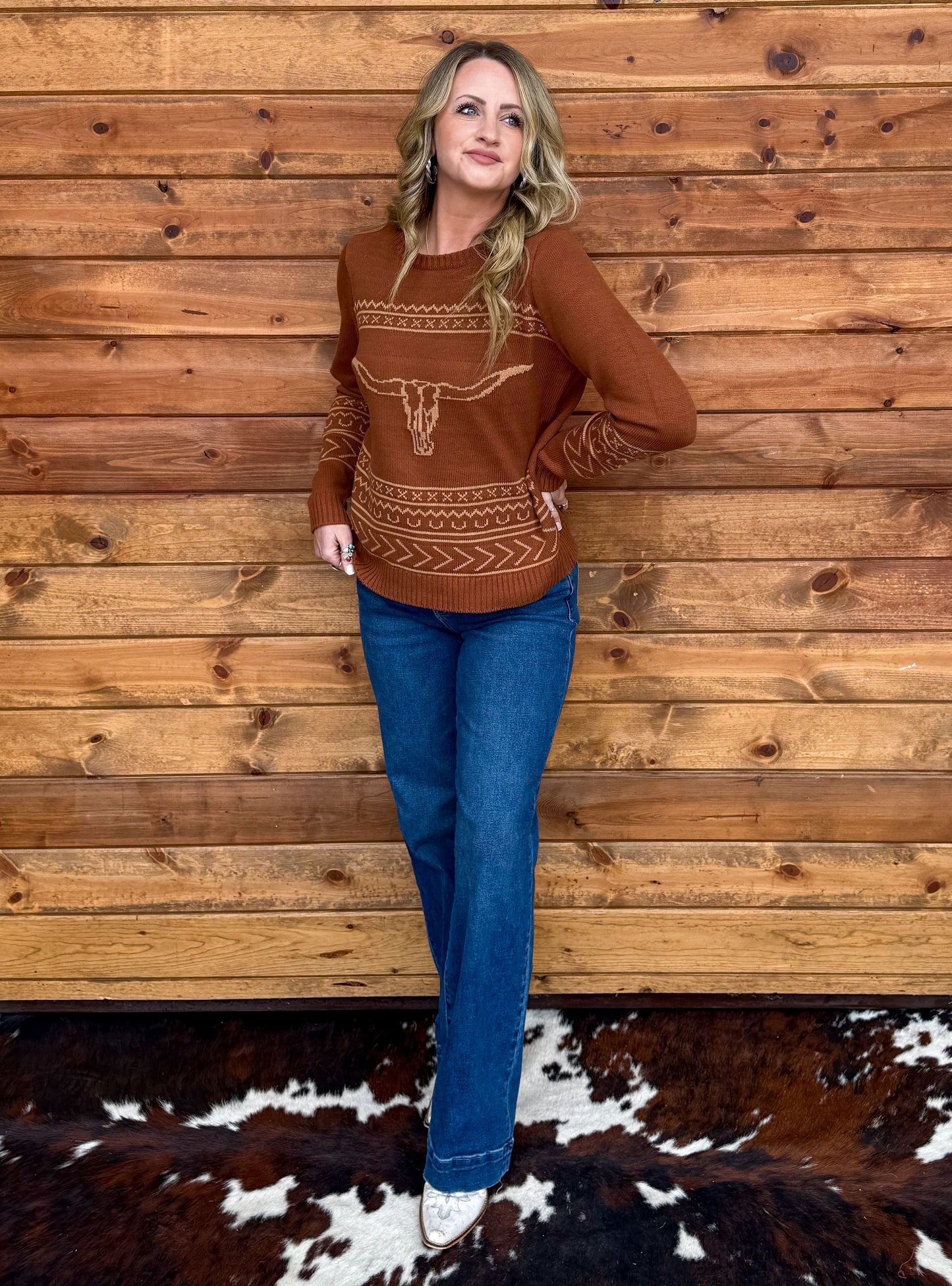 Longhorn Sweater *Cinnamon