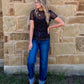 Copper Horse Mesh Top