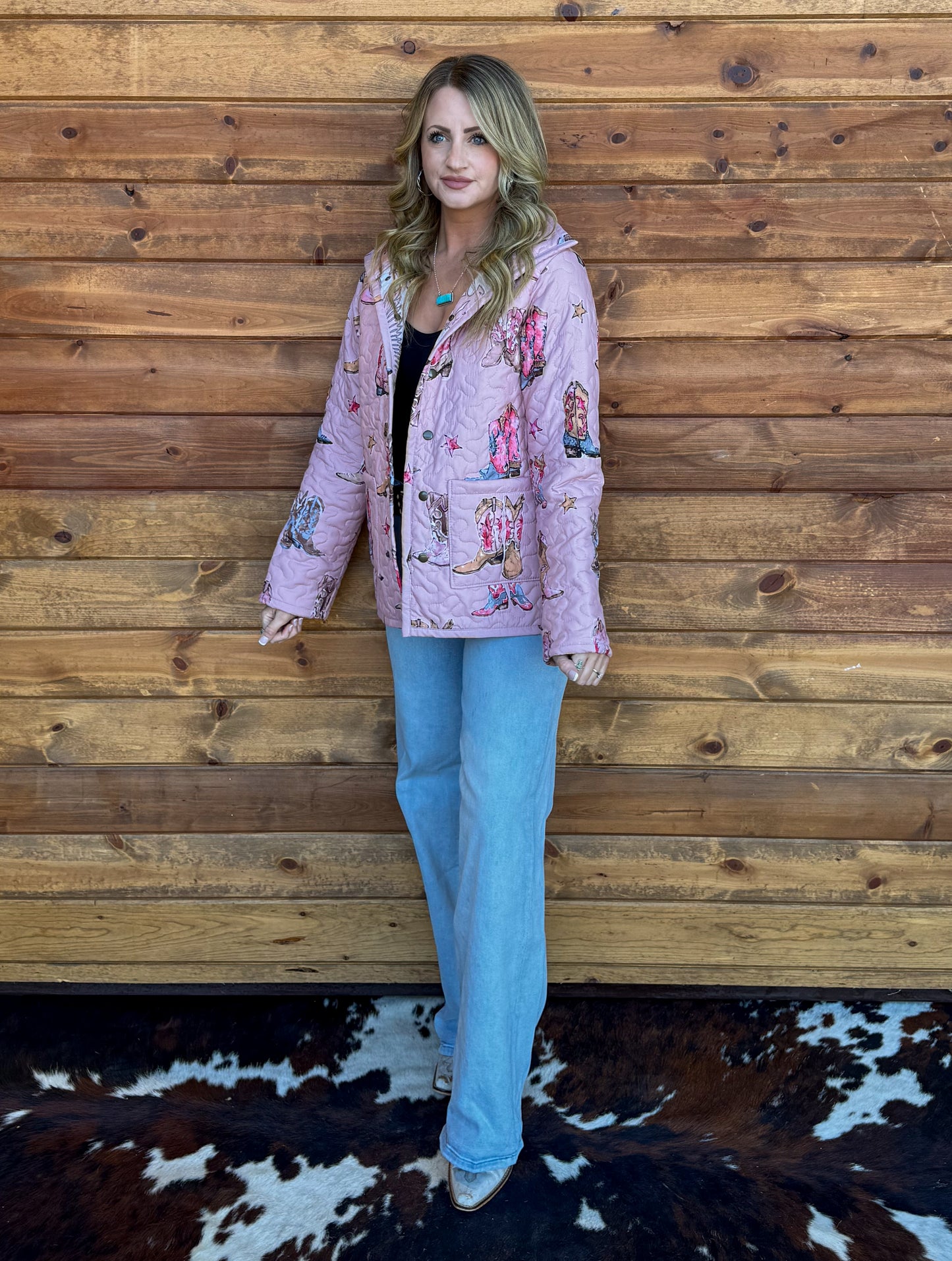 Cowgirl Boots Quilted Jacket