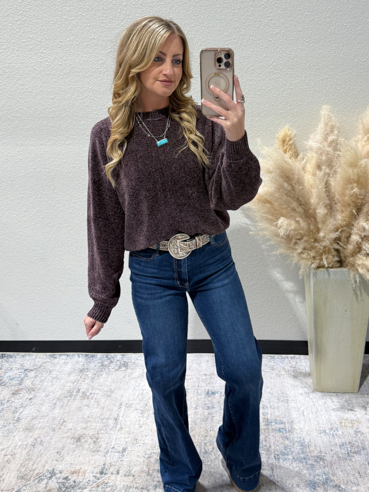 The Chenille Sweater *Cocoa