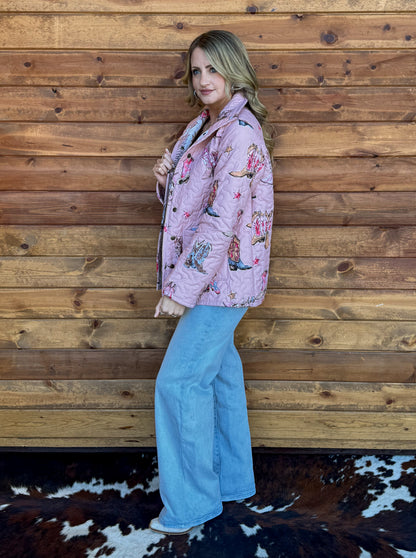 Cowgirl Boots Quilted Jacket