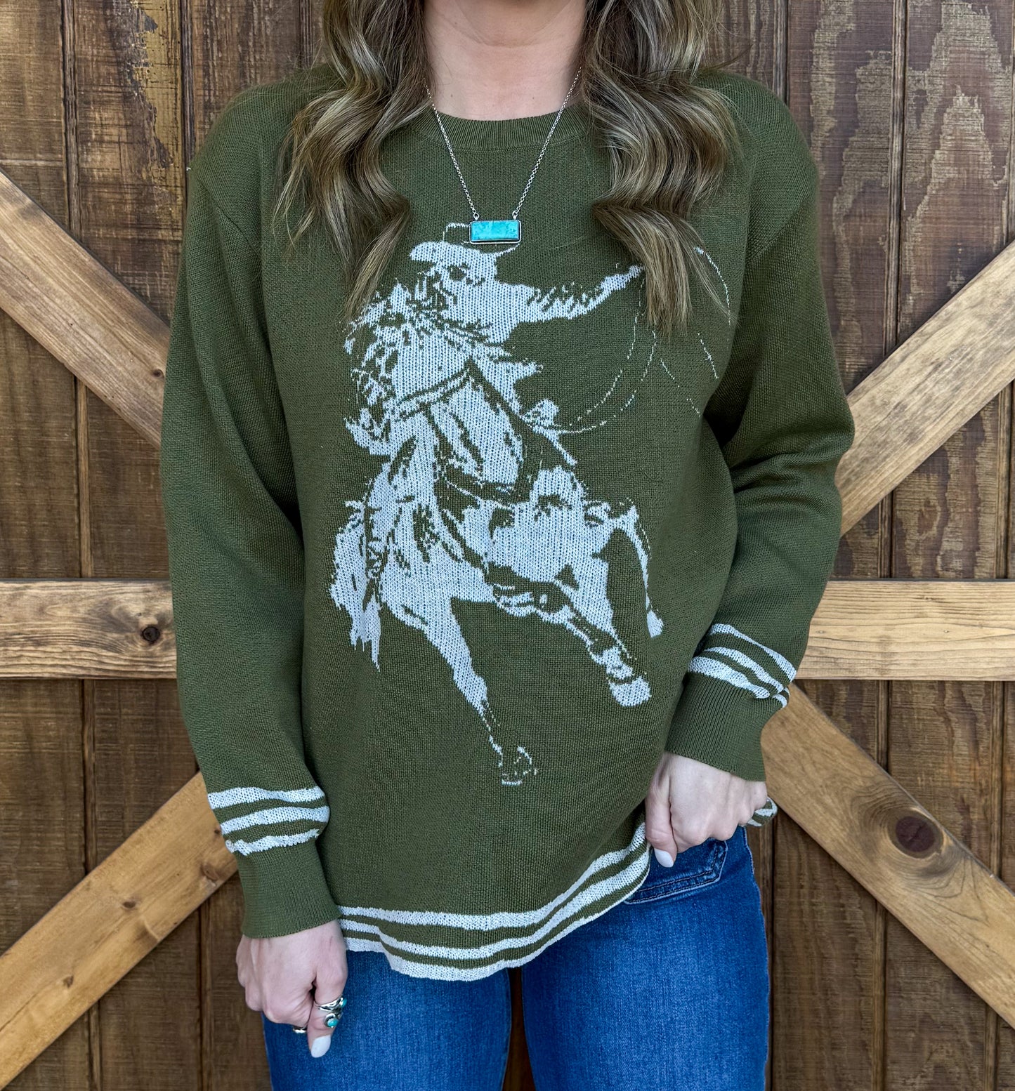 Wild & Western Sweater *Olive