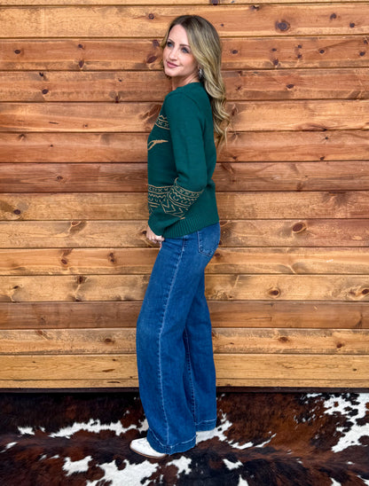 Longhorn Sweater *Spruce