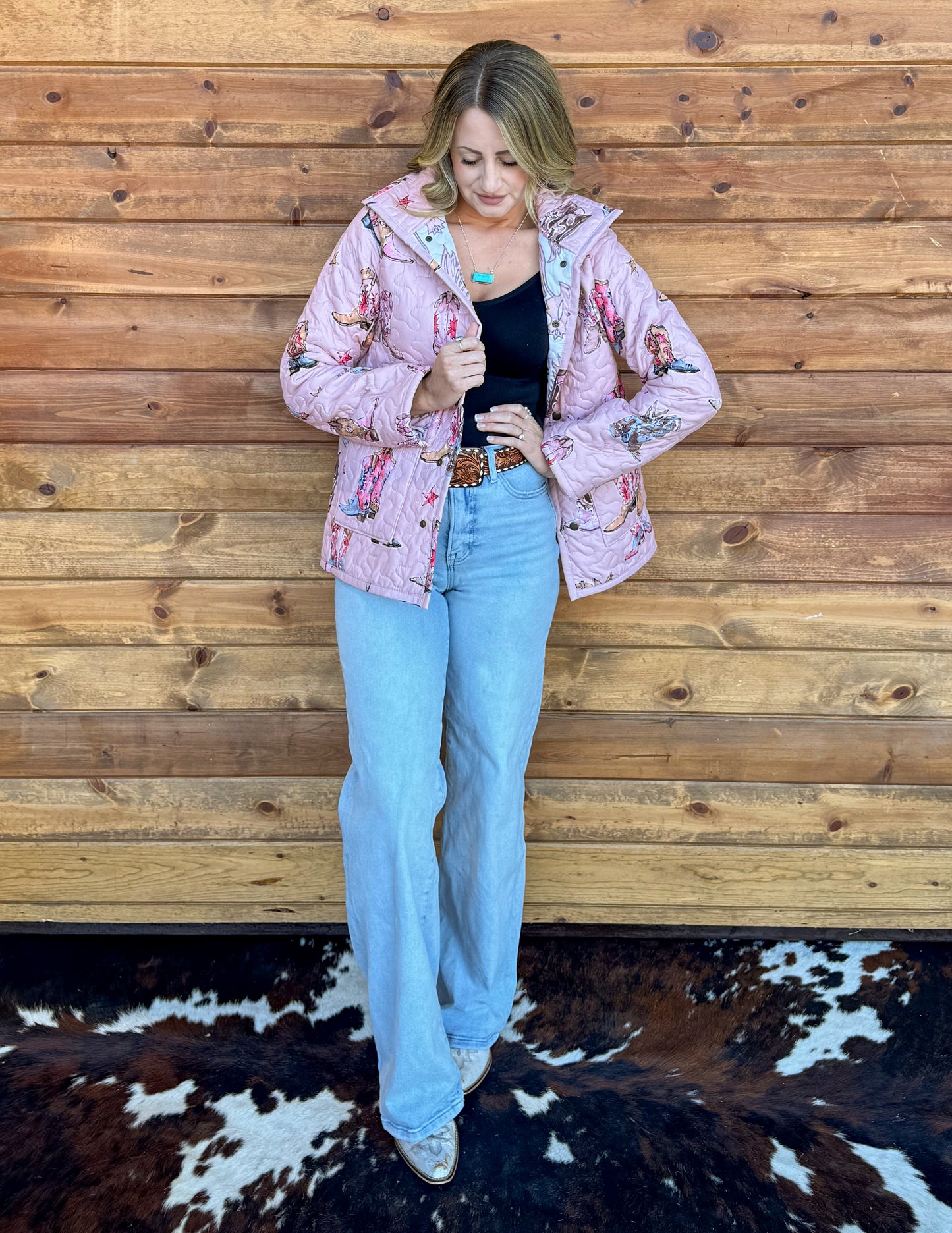 Cowgirl Boots Quilted Jacket