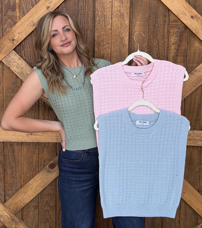 The Ella Top *Ice Blue