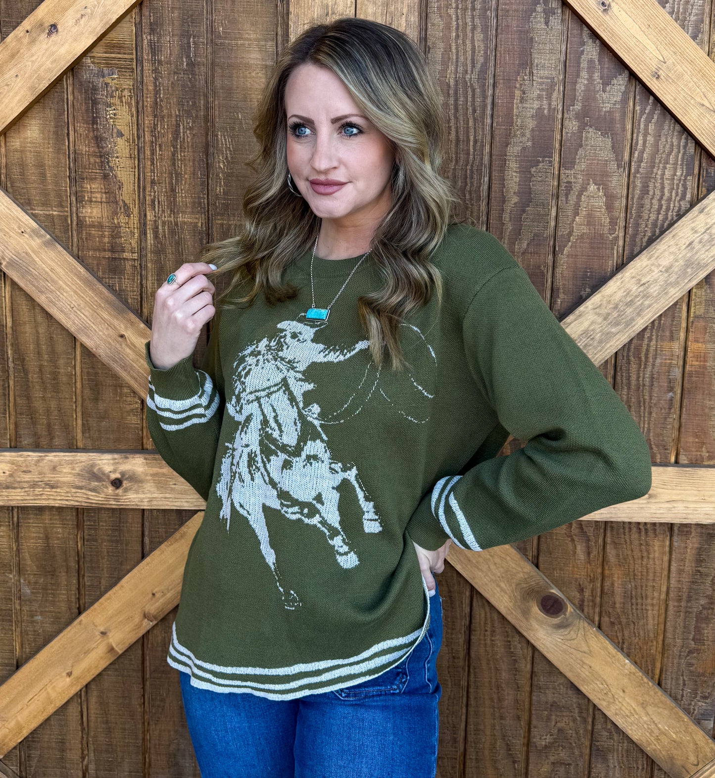 Wild & Western Sweater *Olive