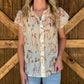 Painted Horses Sheer Blouse