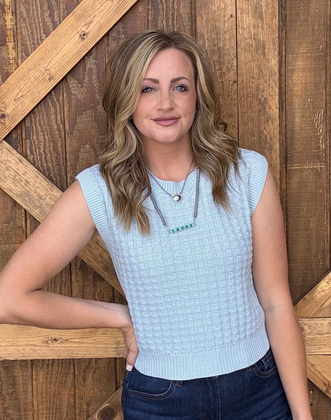 The Ella Top *Ice Blue