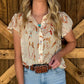 Painted Horses Sheer Blouse