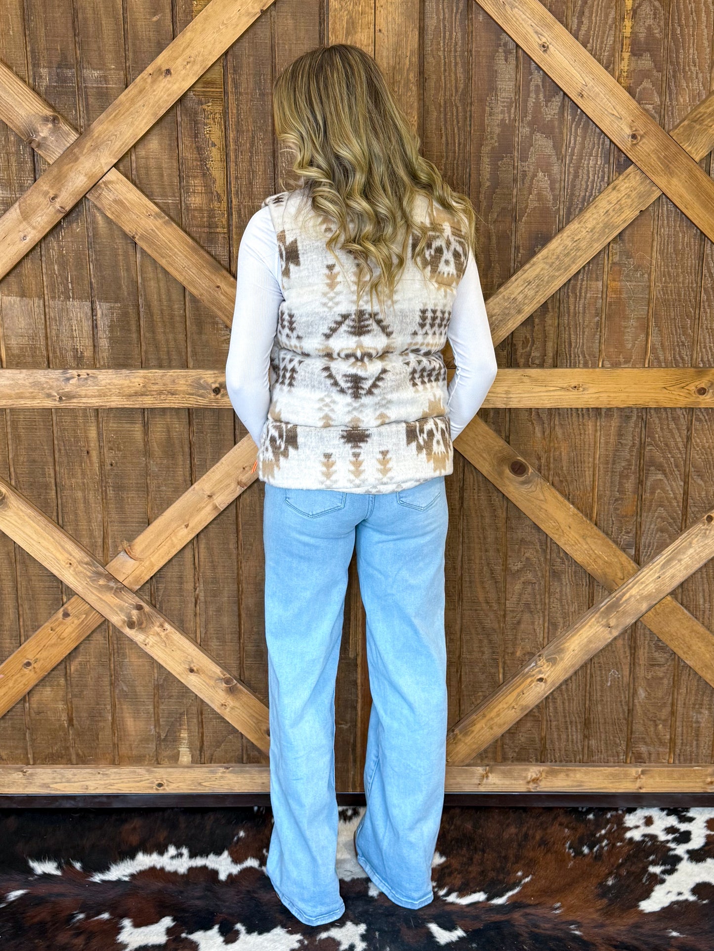 Snow Top Aztec Puffer Vest