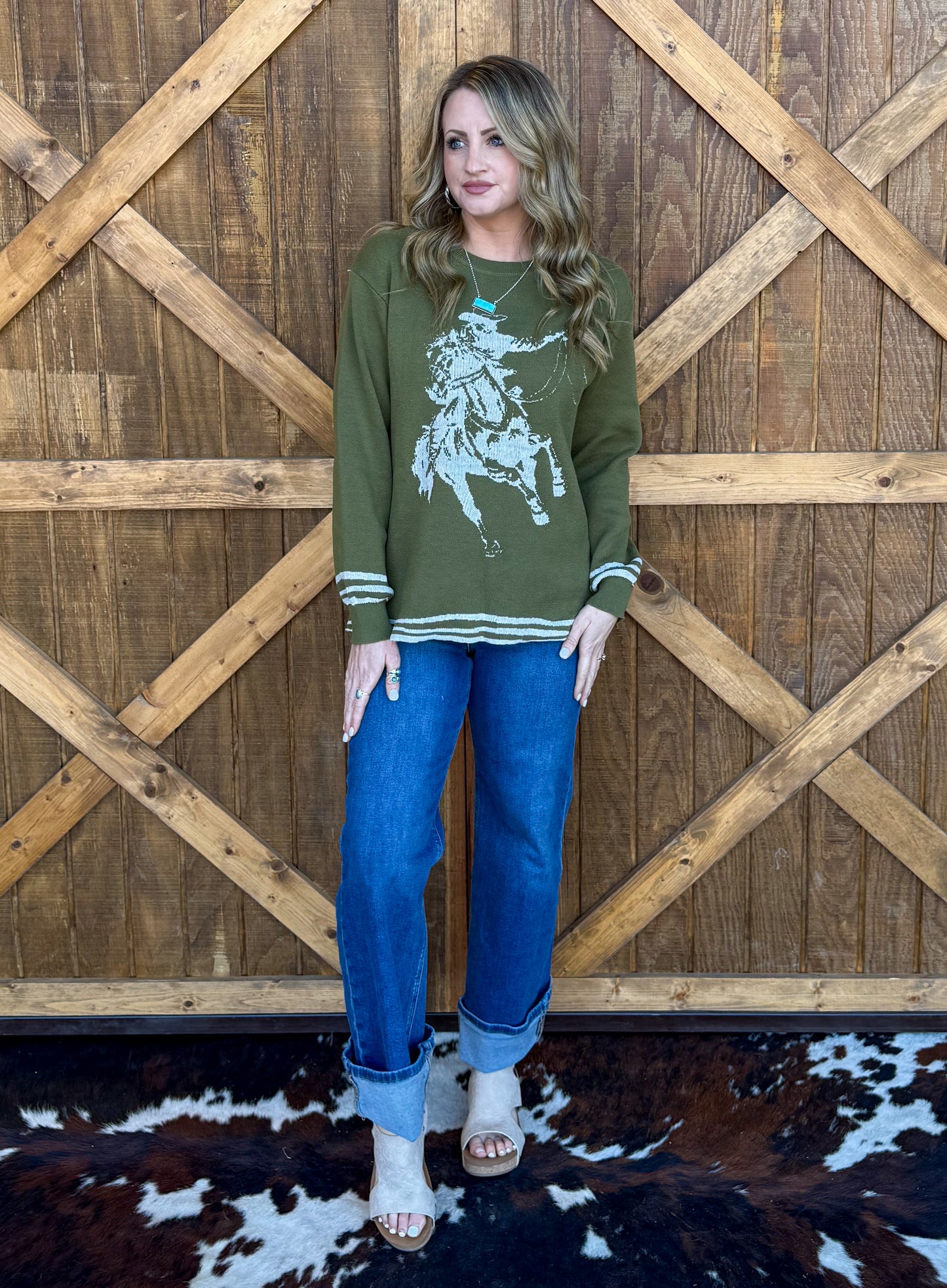 Wild & Western Sweater *Olive