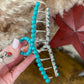 Turquoise Studded Claw Clip