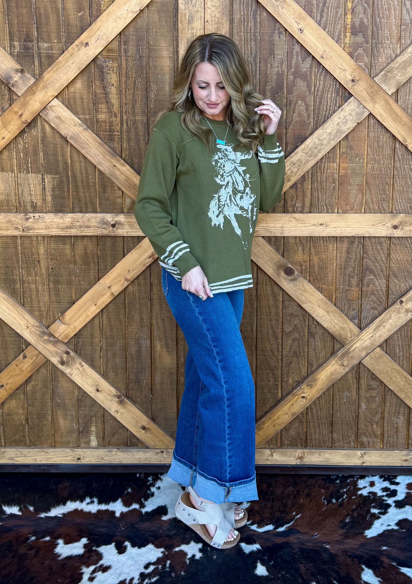 Wild & Western Sweater *Olive