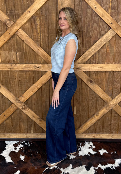 The Ella Top *Ice Blue