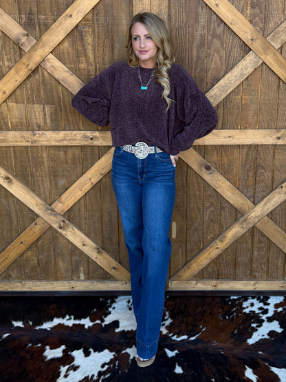 The Chenille Sweater *Cocoa