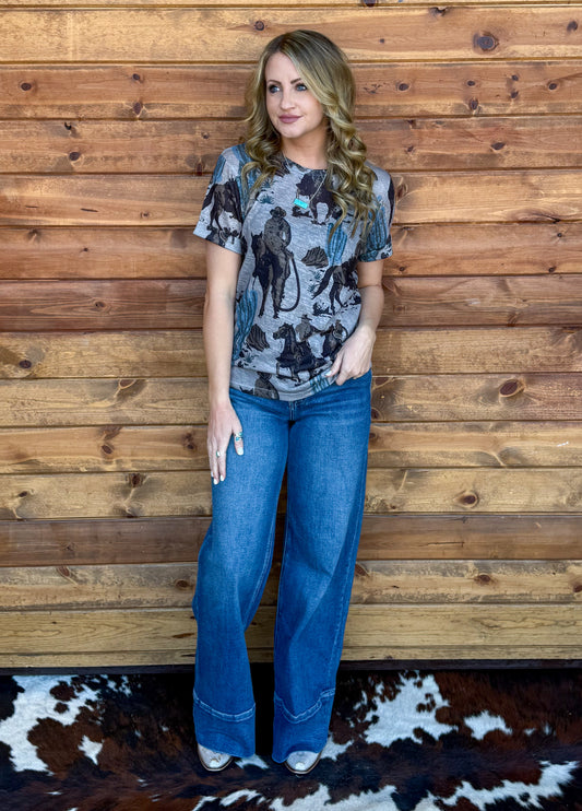 Dust It Off Cowboy Top