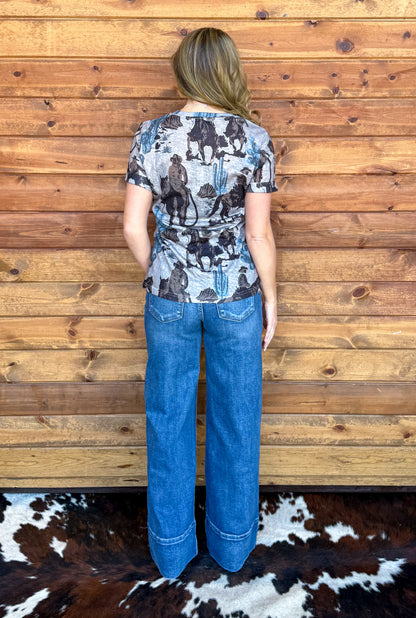Dust It Off Cowboy Top