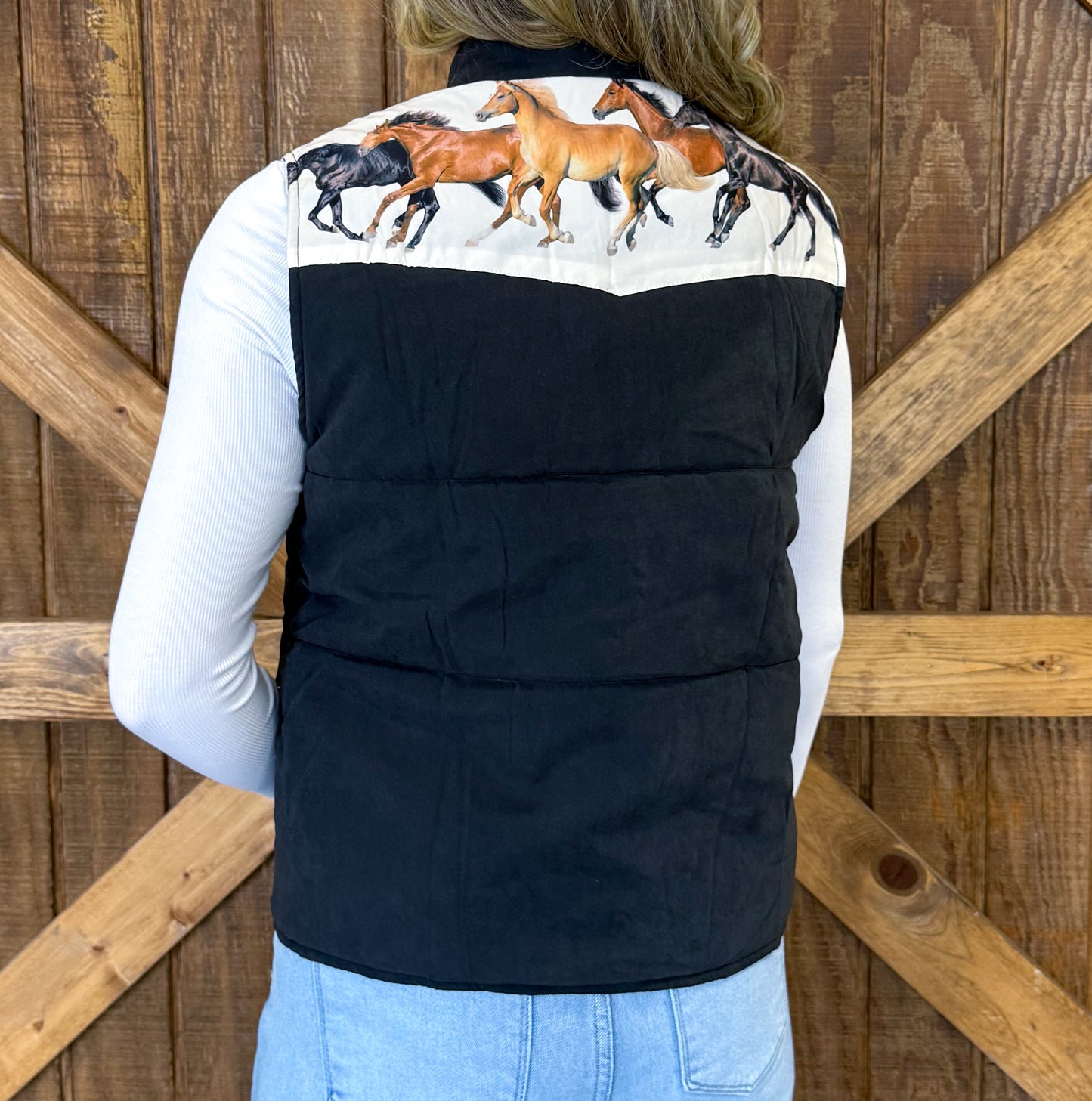 Wild Horses Puffer Vest