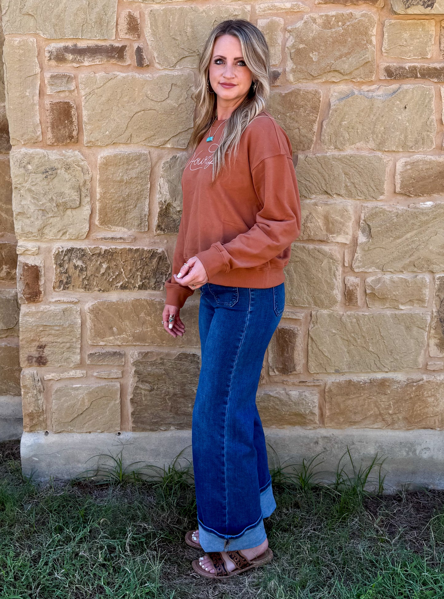 Howdy Embroidered Sweatshirt