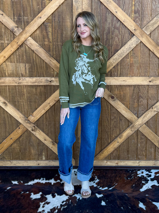 Wild & Western Sweater *Olive