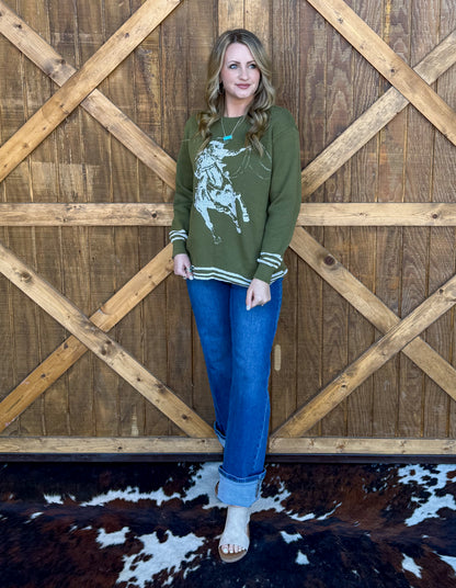 Wild & Western Sweater *Olive