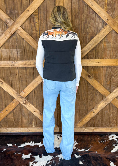 Wild Horses Puffer Vest