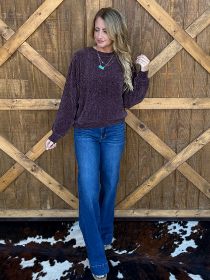 The Chenille Sweater *Cocoa