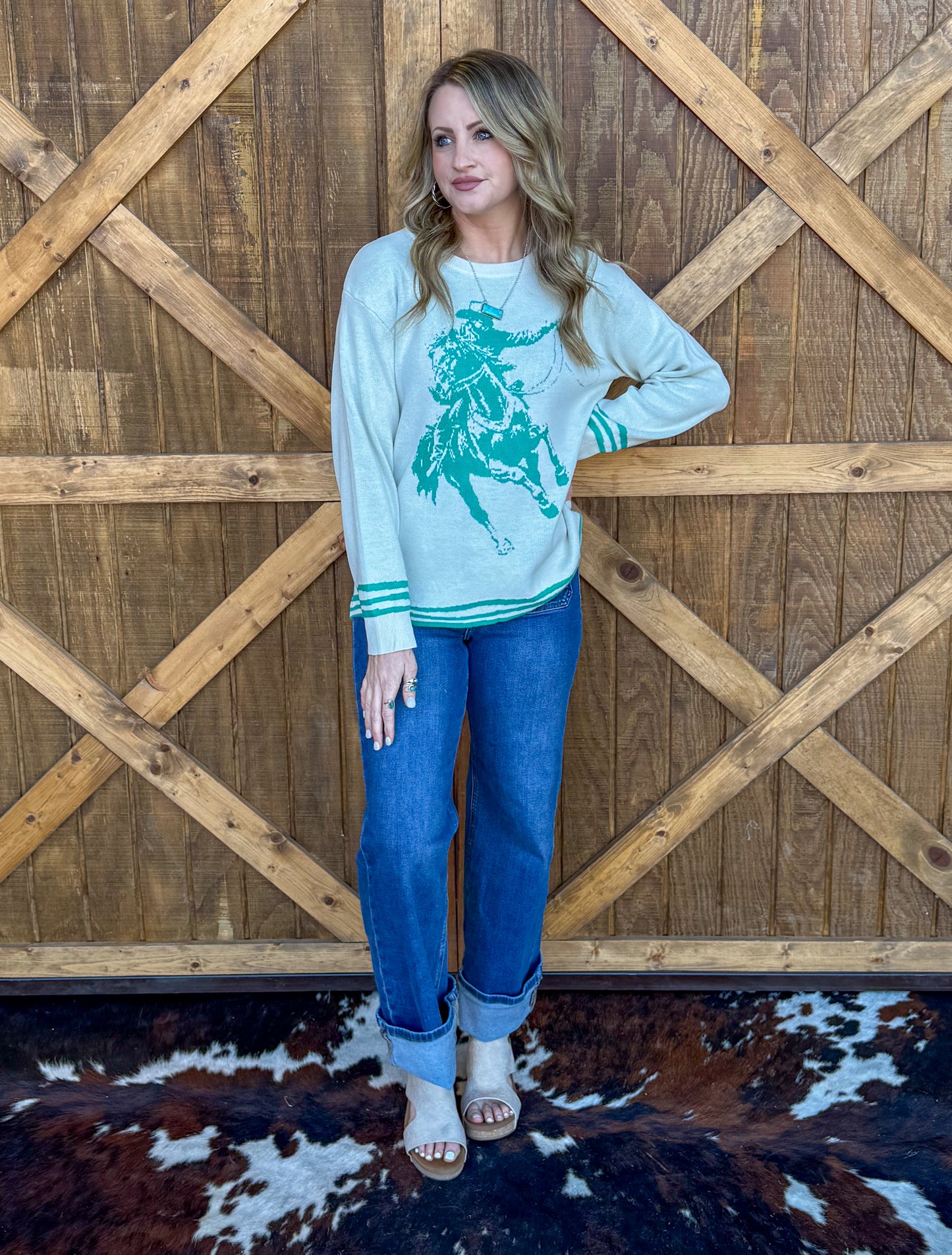 Wild & Western Sweater *Teal