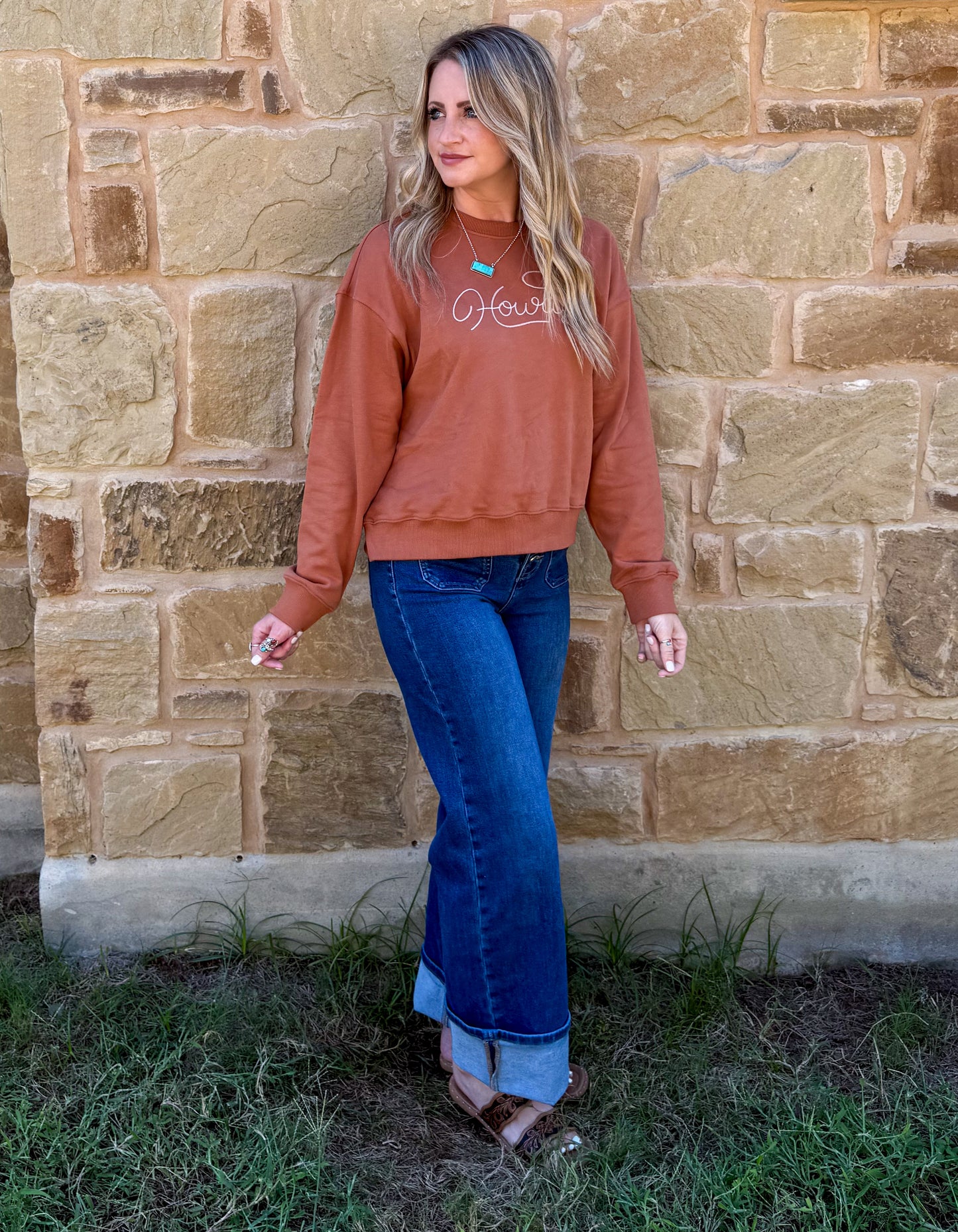 Howdy Embroidered Sweatshirt