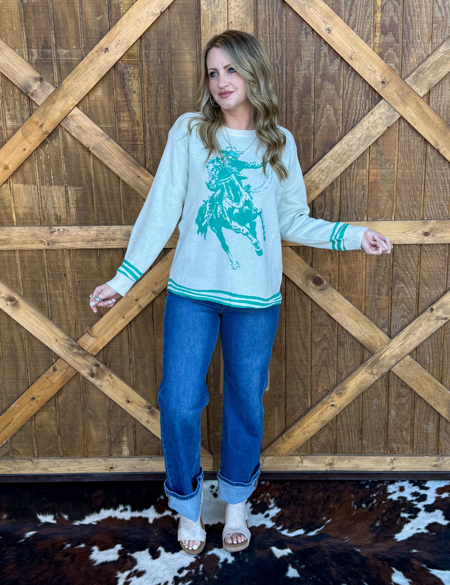 Wild & Western Sweater *Teal