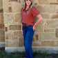 Cowgirl Pearl Snap Top *Rust