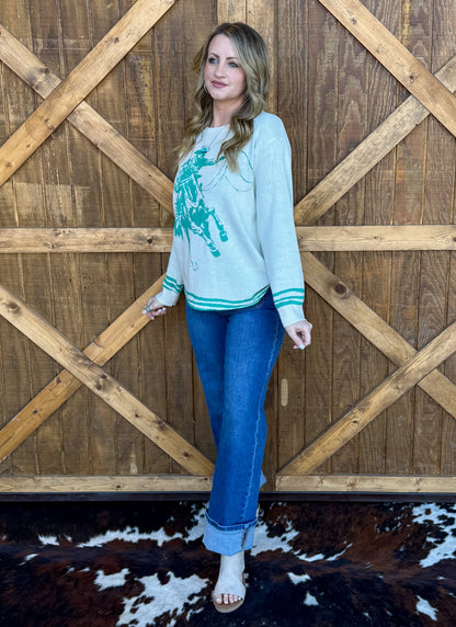 Wild & Western Sweater *Teal