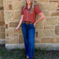 Cowgirl Pearl Snap Top *Rust