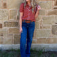 Cowgirl Pearl Snap Top *Rust