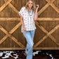 Branded Button-Up Top