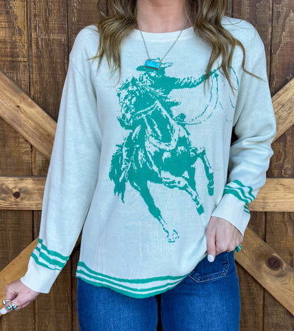 Wild & Western Sweater *Teal