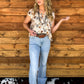 Wagon Wheel Button-Up Top