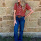 Cowgirl Pearl Snap Top *Rust