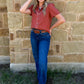 Cowgirl Pearl Snap Top *Rust