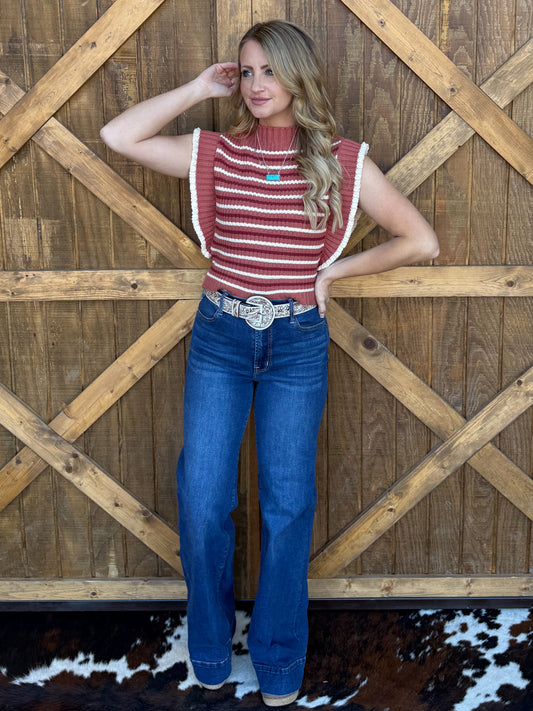 Fall Stripes Knit Top