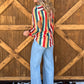 Serape Sunrise Button-Up Top