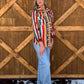 Serape Sunrise Button-Up Top
