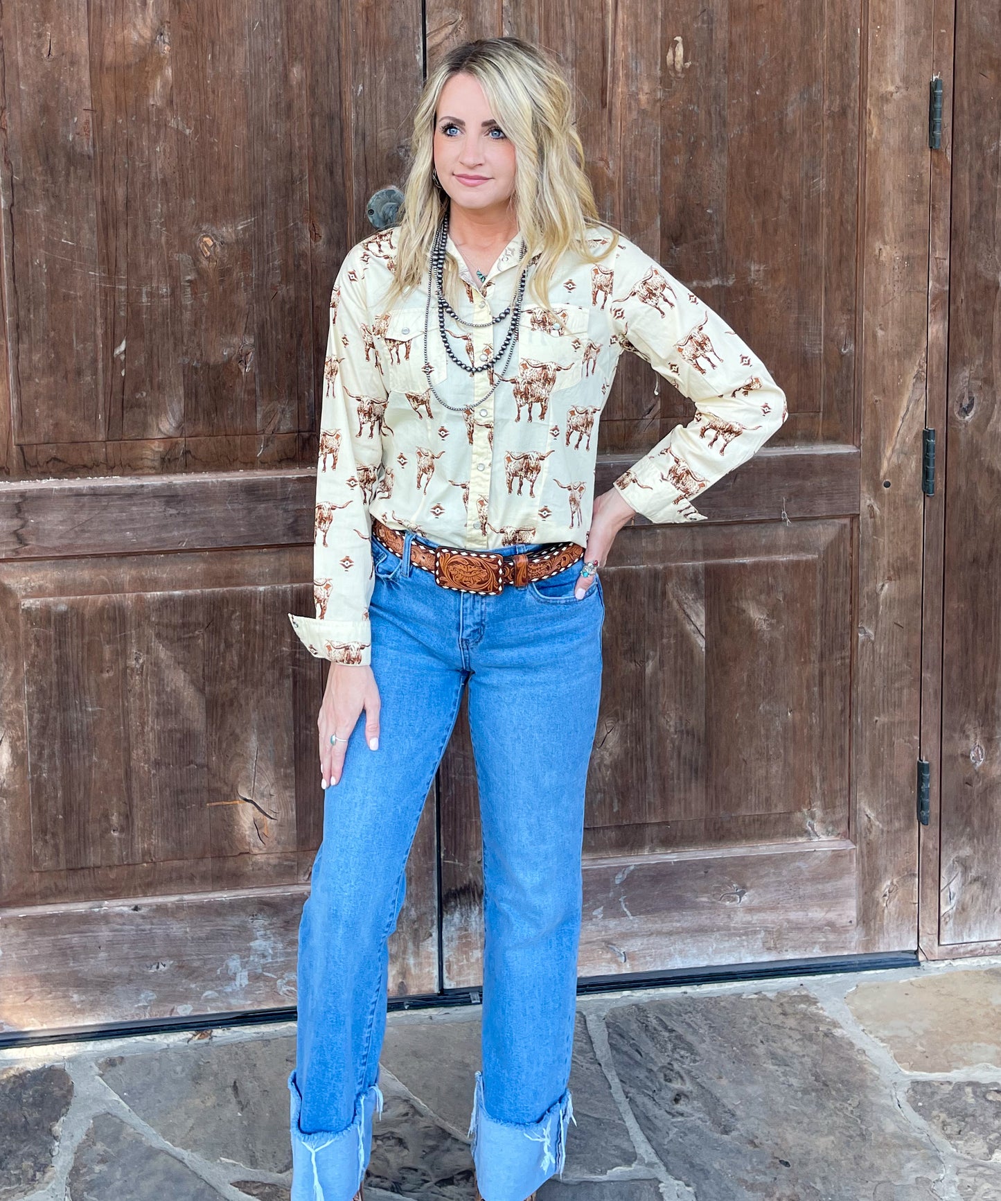 Stockyards Button-Up Top